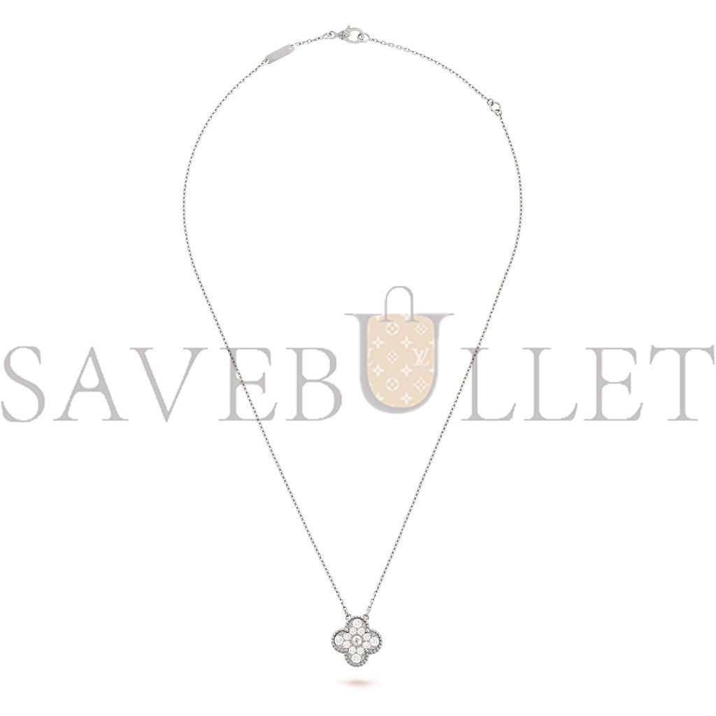 VAN CLEEF ARPELS VINTAGE ALHAMBRA PENDANT - WHITE GOLD, DIAMOND VCARA46100 VAN CLEEF ARPELS VINTAGE ALHAMBRA PENDANT - WHITE GOLD, DIAMOND VCARA46100